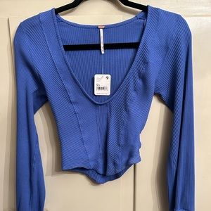 FREE PEOPLE CROPPED BLOUSE